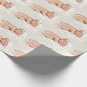 Aangepaste eigen foto en tekst cadeaupapier (Hoek)