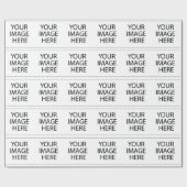 Aangepaste eigen foto en tekst cadeaupapier (Vlak)