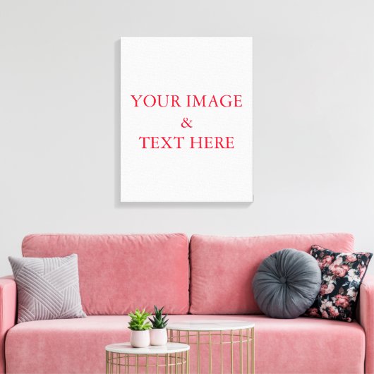 Aangepaste eigen foto en tekst canvas afdruk (Insitu (Woonkamer))