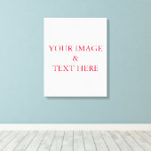 Aangepaste eigen foto en tekst canvas afdruk (Insitu (Houten vloer))