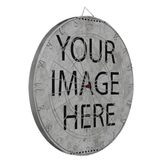 Aangepaste eigen foto en tekst dartbord (Voorkant Links)