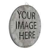 Aangepaste eigen foto en tekst dartbord (Voorkant Links)