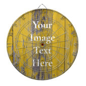 Aangepaste eigen foto en tekst dartbord (Voorkant)