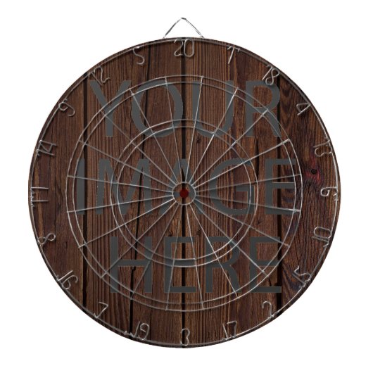 Aangepaste eigen foto en tekst dartbord (Voorkant)