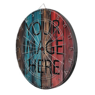 Aangepaste eigen foto en tekst dartbord