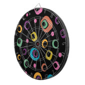 Aangepaste eigen foto en tekst dartbord (Voorkant Rechts)