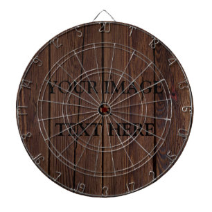 Aangepaste eigen foto en tekst dartbord