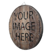 Aangepaste eigen foto en tekst dartbord (Voorkant Rechts)