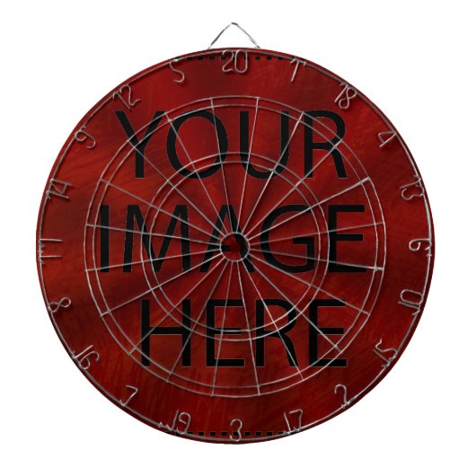 Aangepaste eigen foto en tekst dartbord (Voorkant)