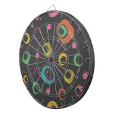 Aangepaste eigen foto en tekst dartbord (Voorkant Rechts)