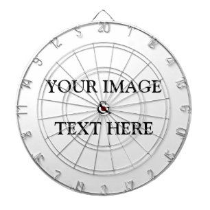 Aangepaste eigen foto en tekst dartbord