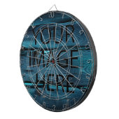 Aangepaste eigen foto en tekst dartbord (Voorkant Rechts)