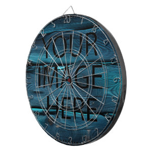 Aangepaste eigen foto en tekst dartbord