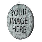 Aangepaste eigen foto en tekst dartbord (Voorkant Rechts)