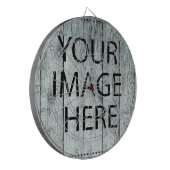 Aangepaste eigen foto en tekst dartbord (Voorkant Links)
