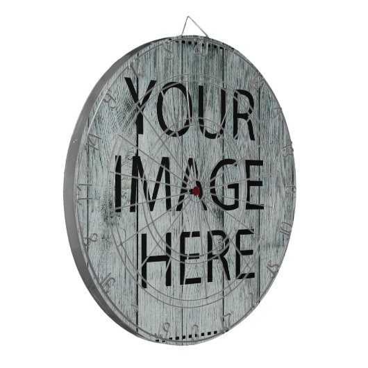 Aangepaste eigen foto en tekst dartbord (Voorkant Links)