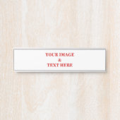 Aangepaste eigen foto en tekst deurbordje (Voorkant)