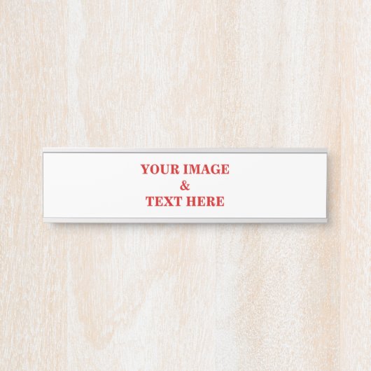 Aangepaste eigen foto en tekst deurbordje (Voorkant)