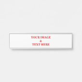 Aangepaste eigen foto en tekst deurbordje (Voorkant)