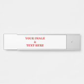 Aangepaste eigen foto en tekst deurbordje (Voorkant)