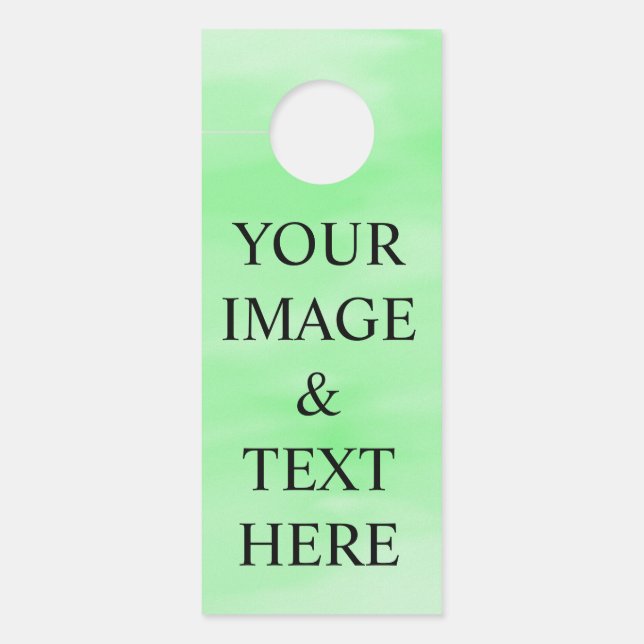 Aangepaste eigen foto en tekst deurhanger (Voorkant)