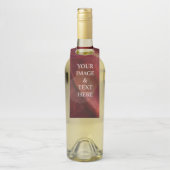 Aangepaste eigen foto en tekst flessenhanger (Op fles)