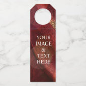 Aangepaste eigen foto en tekst flessenhanger (Voorkant)