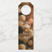 Aangepaste eigen foto en tekst flessenhanger (Achterkant)