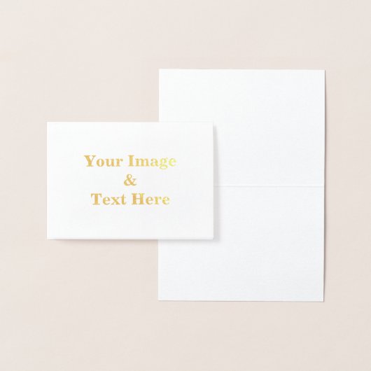 Aangepaste eigen foto en tekst folie kaarten (Display)