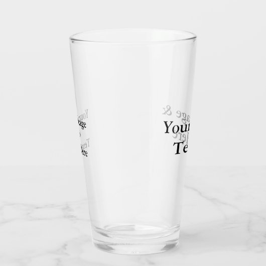 Aangepaste eigen foto en tekst glas (Rechts)