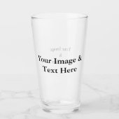 Aangepaste eigen foto en tekst glas (Voorkant)