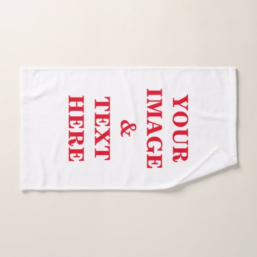 Aangepaste eigen foto en tekst handdoek (Handdoek)