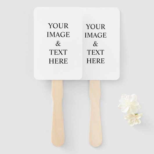 Aangepaste eigen foto en tekst handwaaier (Voorkant en achterkant)