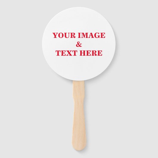 Aangepaste eigen foto en tekst handwaaier (Achterkant)