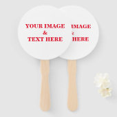 Aangepaste eigen foto en tekst handwaaier (Voorkant en achterkant)