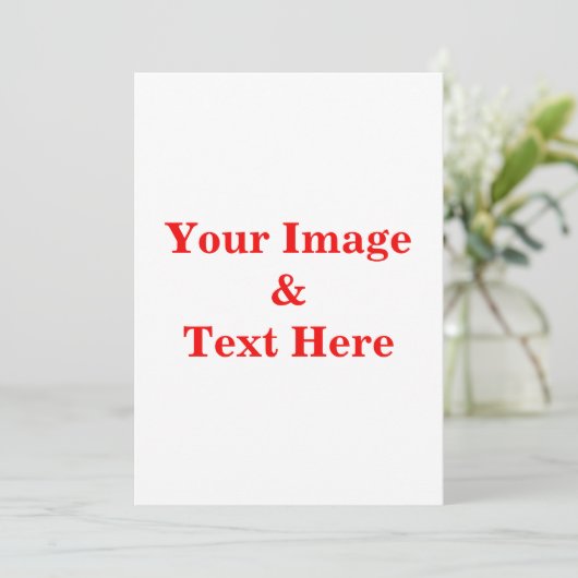 Aangepaste eigen foto en tekst kaart (Staand voorkant)