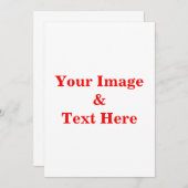 Aangepaste eigen foto en tekst kaart (Voorkant / Achterkant)