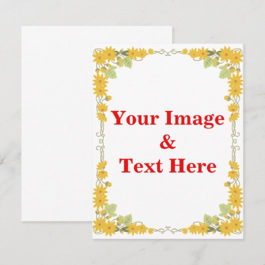 Aangepaste eigen foto en tekst kaart (Voorkant / Achterkant)