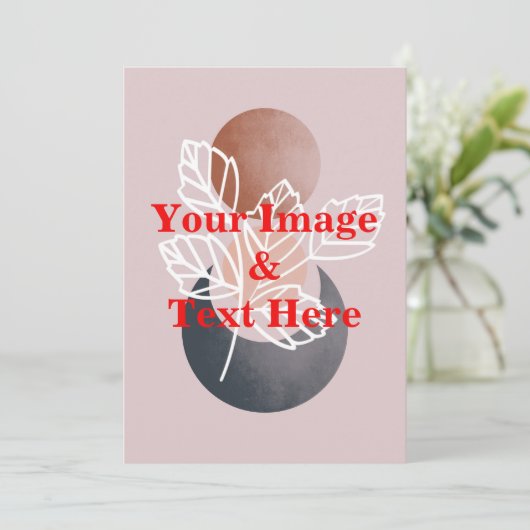 Aangepaste eigen foto en tekst kaart (Staand voorkant)