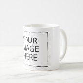 Aangepaste eigen foto en tekst koffiemok (Voorkant rechts)