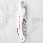 Aangepaste eigen foto en tekst kurkentrekker (Achterkant)