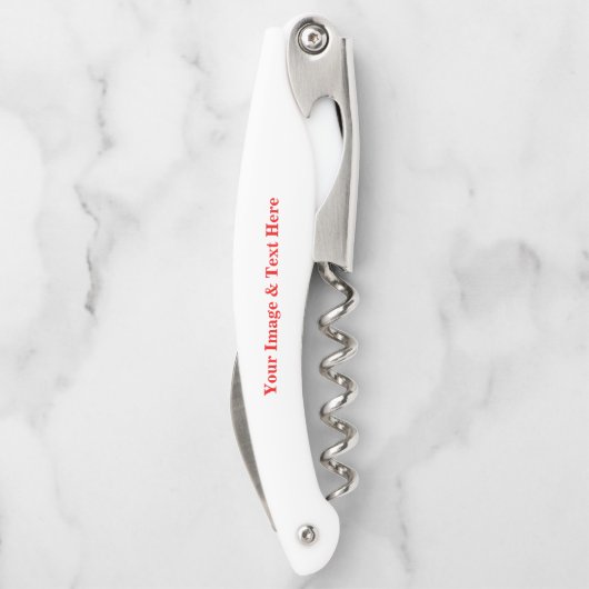 Aangepaste eigen foto en tekst kurkentrekker (Achterkant)