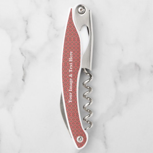 Aangepaste eigen foto en tekst kurkentrekker (Achterkant)