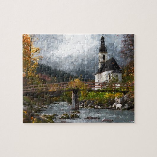 Aangepaste eigen foto en tekst legpuzzel (Horizontaal)