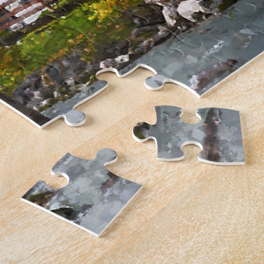 Aangepaste eigen foto en tekst legpuzzel (Zijkant)