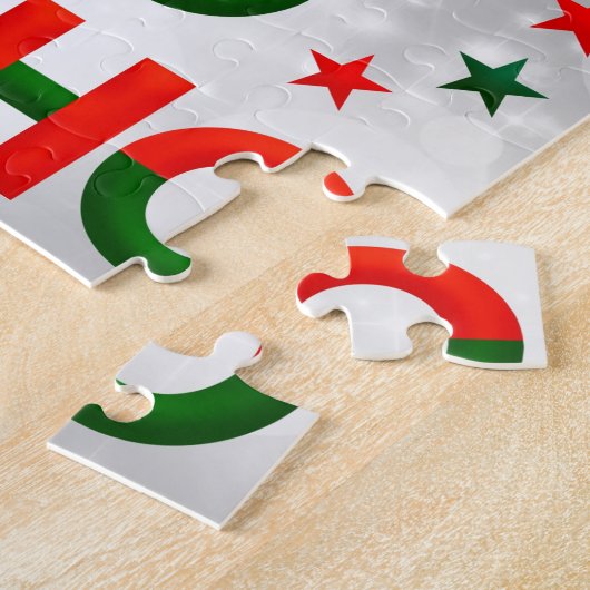 Aangepaste eigen foto en tekst legpuzzel (Zijkant)