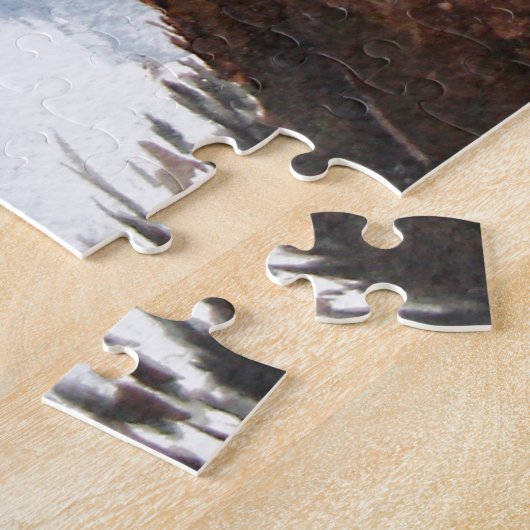 Aangepaste eigen foto en tekst legpuzzel (Zijkant)