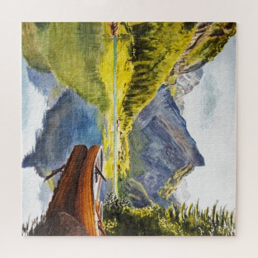 Aangepaste eigen foto en tekst legpuzzel (Horizontaal)