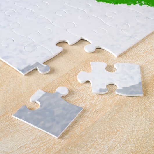 Aangepaste eigen foto en tekst legpuzzel (Zijkant)