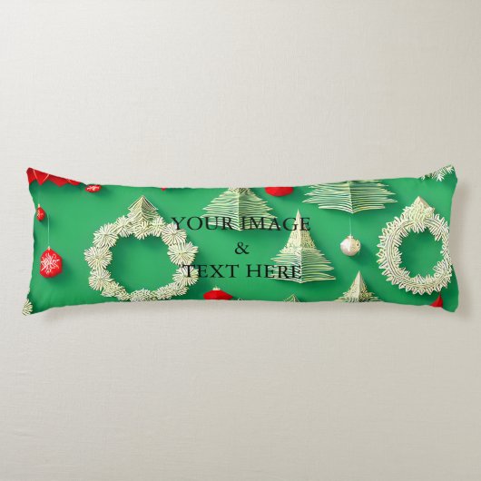 Aangepaste eigen foto en tekst lichaamskussen (Voorkant)